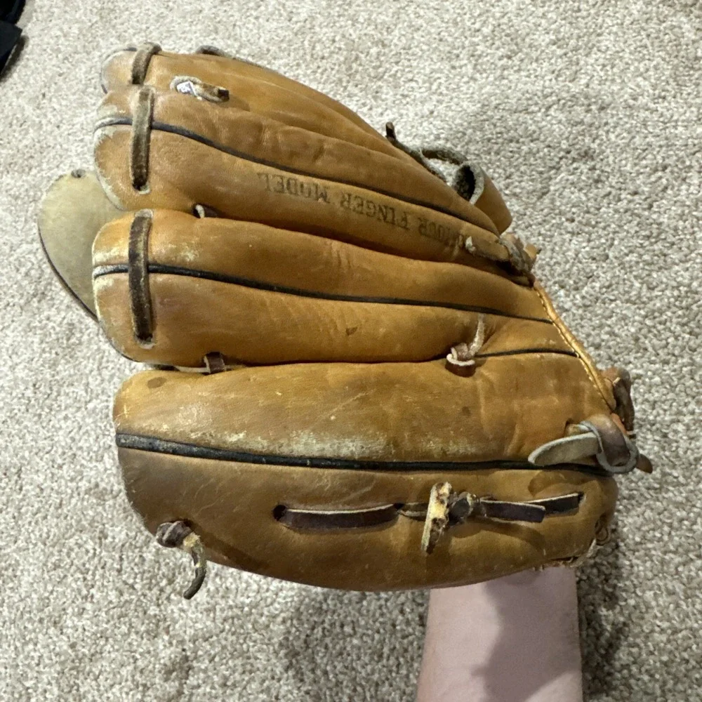 Vintage Franklin F153 Brown Leather Baseball Glove Flexomatic Horse & Cowhide